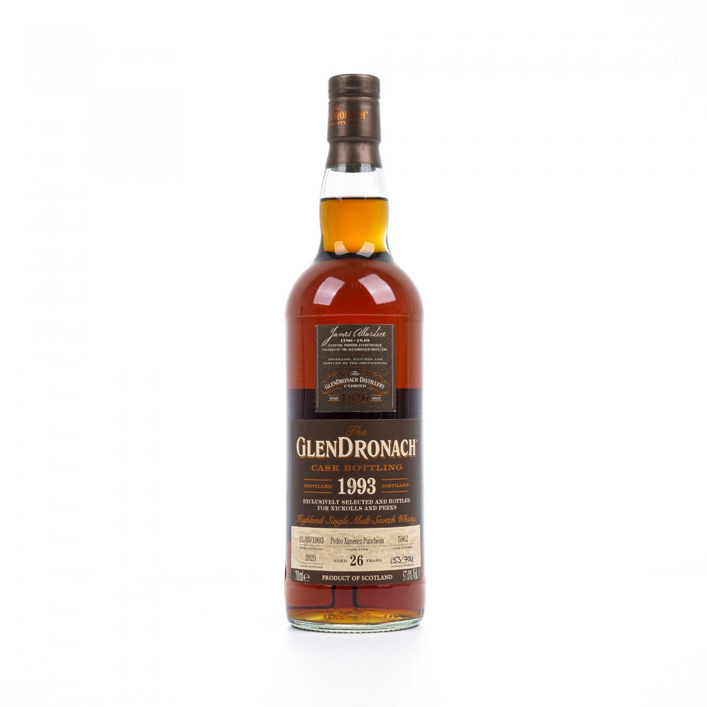 Glendronach 格兰多纳 26年 1993-2020 雪莉桶#5962