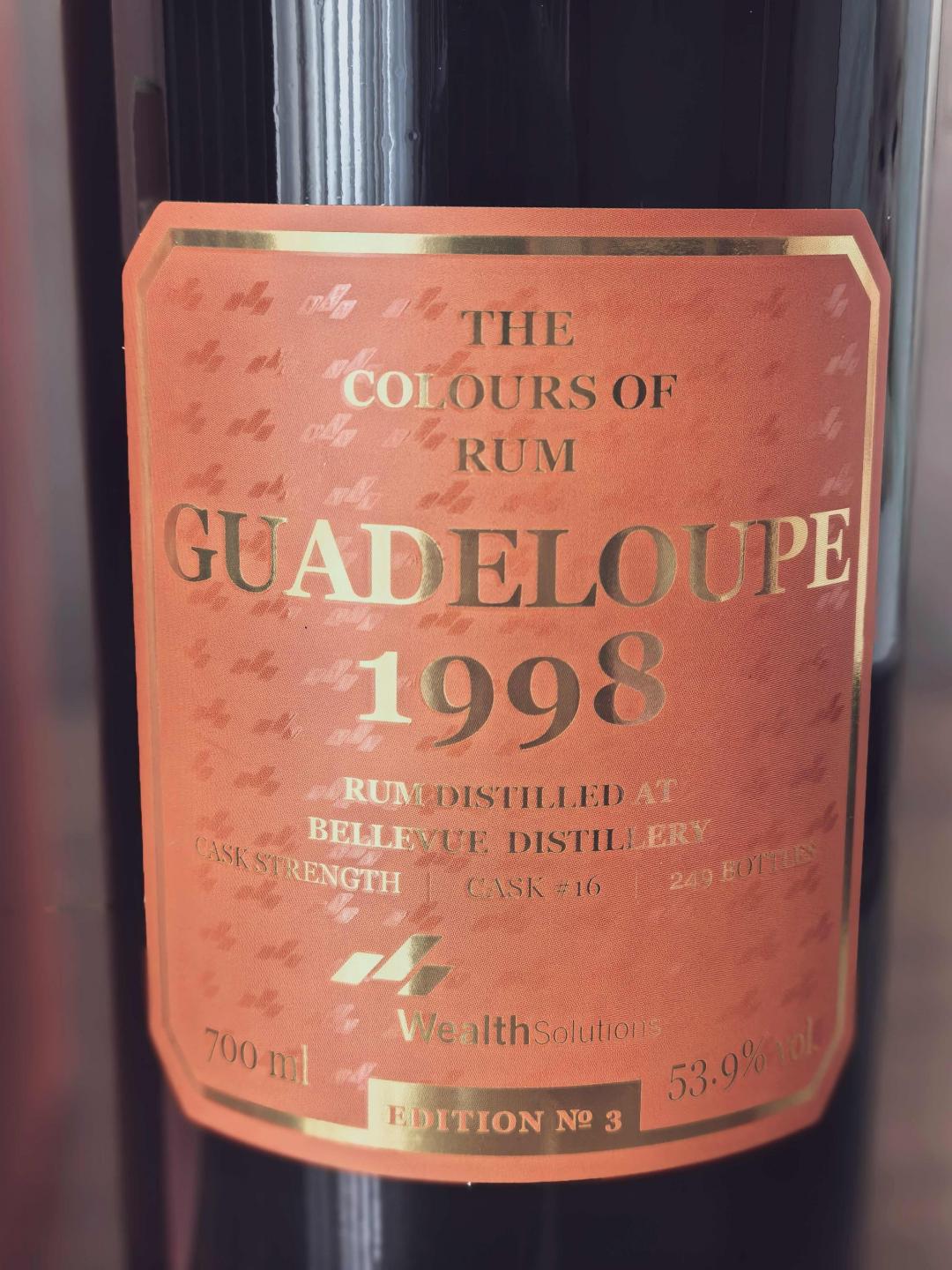 Bellevue 瓜德罗普 23年 1998-2022农业朗姆酒 单桶桶强