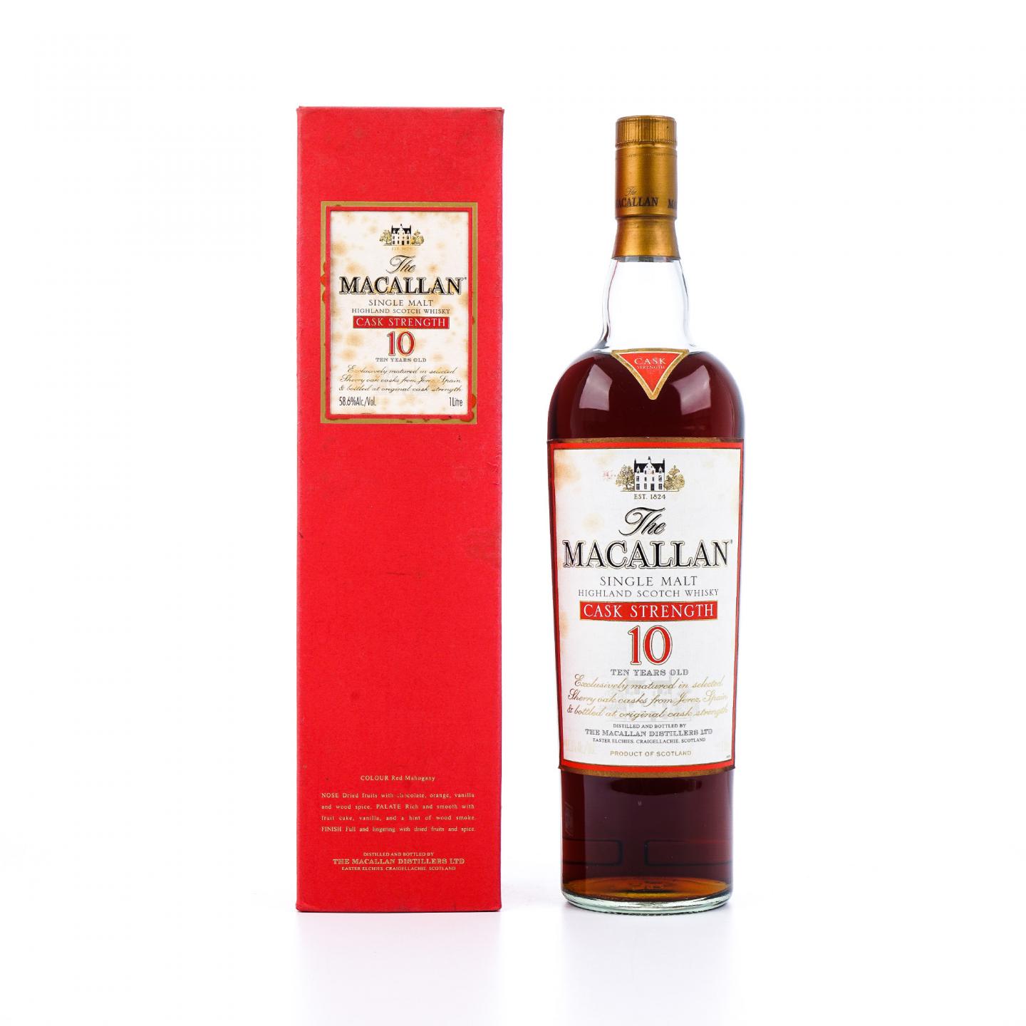 Macallan 麦卡伦 10年 桶强 1升装 58.6%