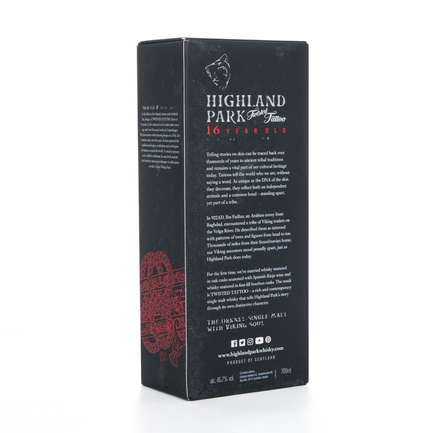 Highland Park 高原骑士 16年 Twisted Tattoo 46.7%