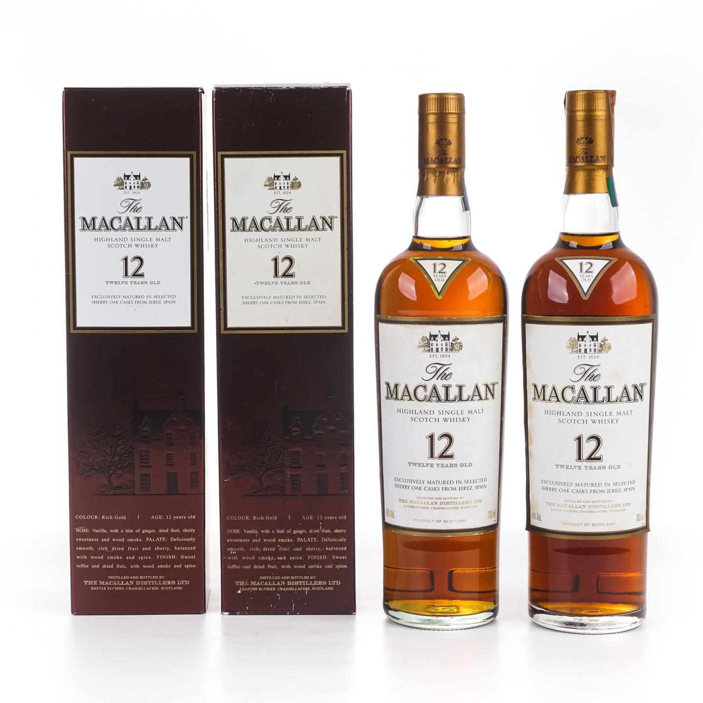 Macallan 麦卡伦 12年 雪莉桶 2支组