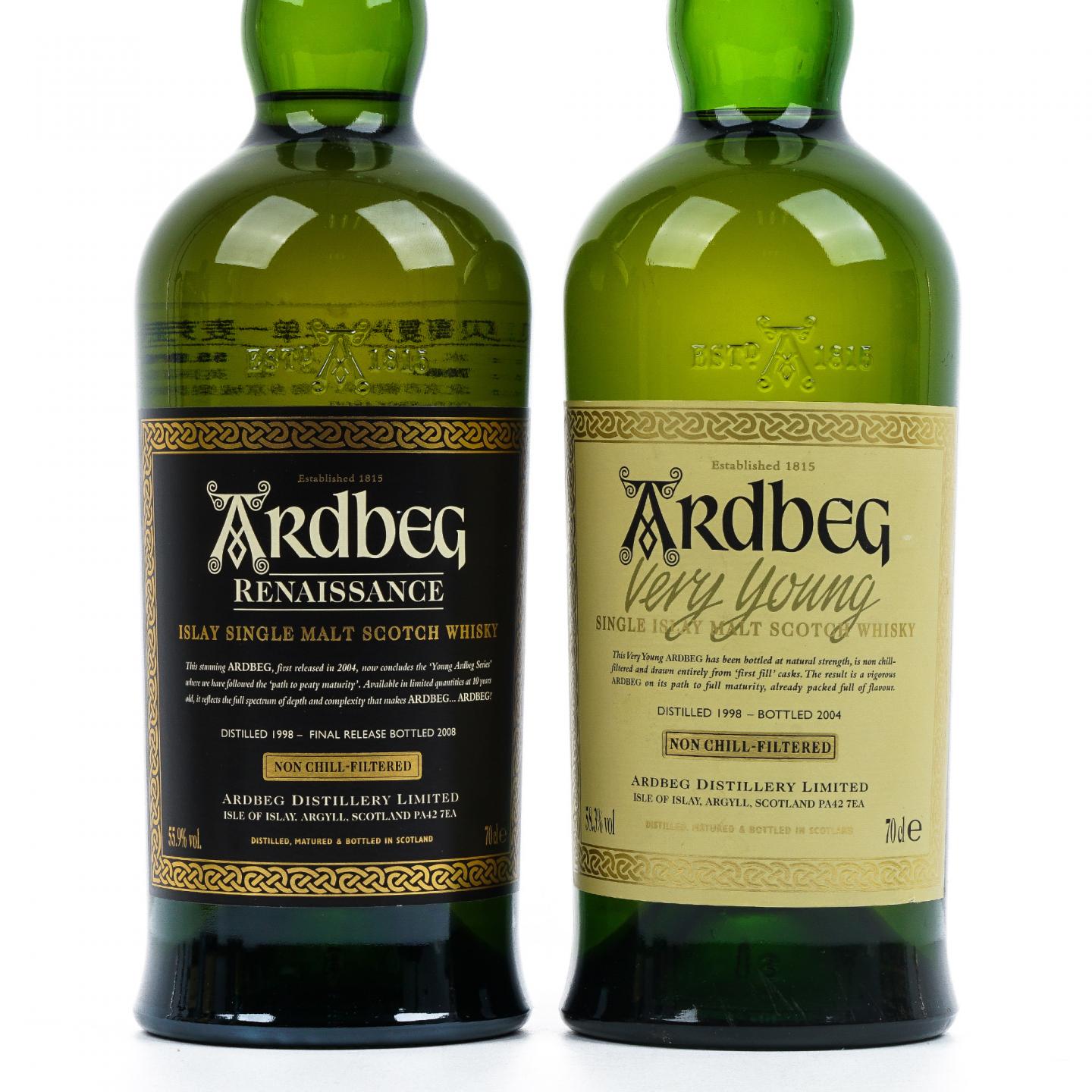 Ardbeg 阿贝 1998 泥煤熟成之路 4支组