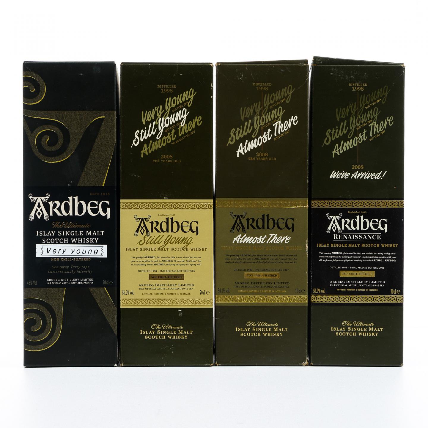 Ardbeg 阿贝 1998 泥煤熟成之路 4支组