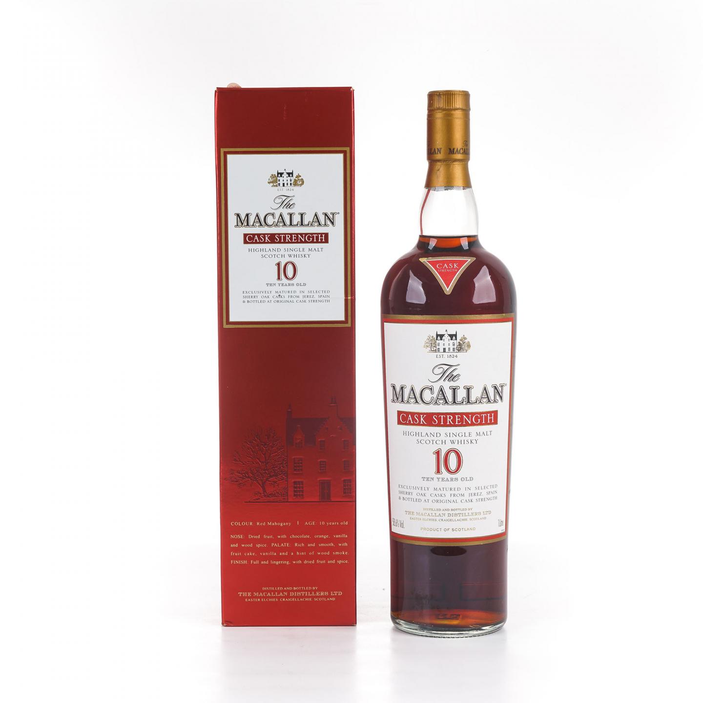 Macallan 麦卡伦 10年 雪莉桶 桶强 1升装 58.6%vol.