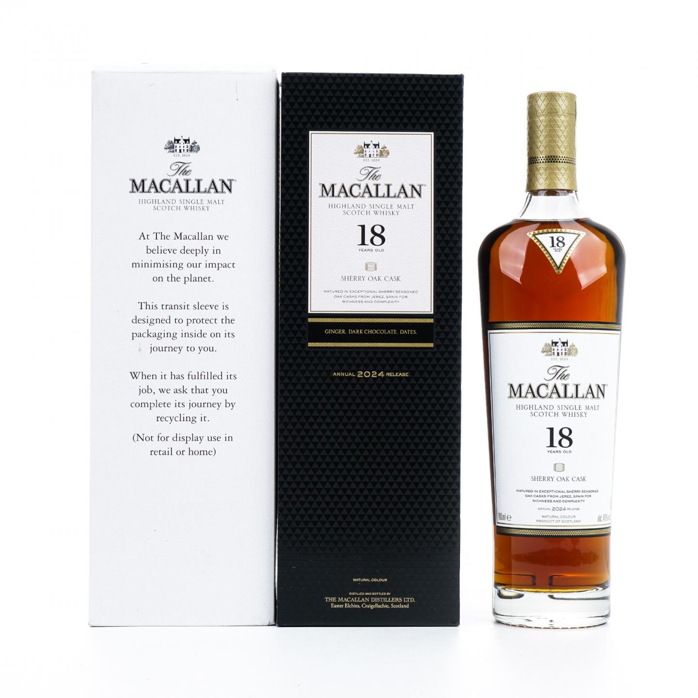 【附X光图】Macallan 麦卡伦 18年 2024 雪莉桶