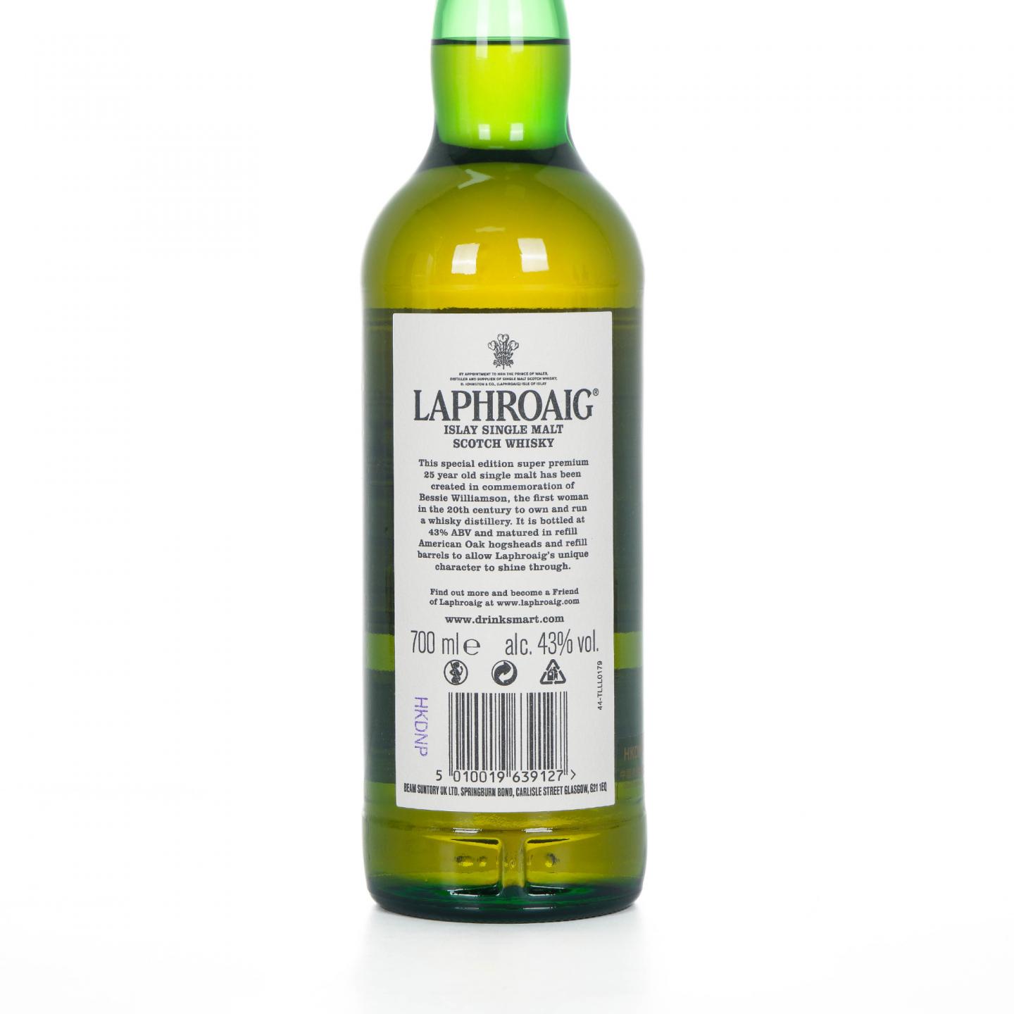 Laphroaig 拉弗格 25年 The Bessie Williamson Story 礼盒