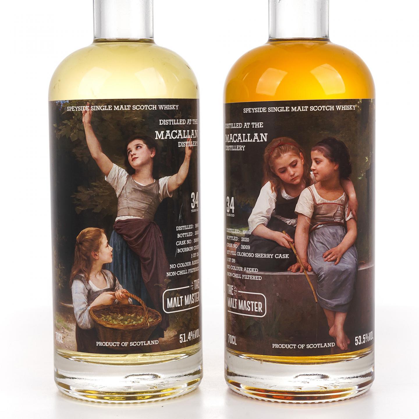 Macallan 麦卡伦 34年 1986-2020 The Malt Master 2瓶组