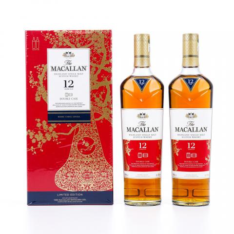 【附X光图】Macallan 麦卡伦 12年 蓝钻Double Cask 中国2019猪年版 2瓶组