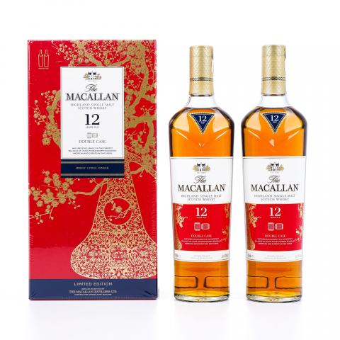 【附X光图】Macallan 麦卡伦 12年 蓝钻Double Cask 中国2019猪年版 2瓶组*700ml