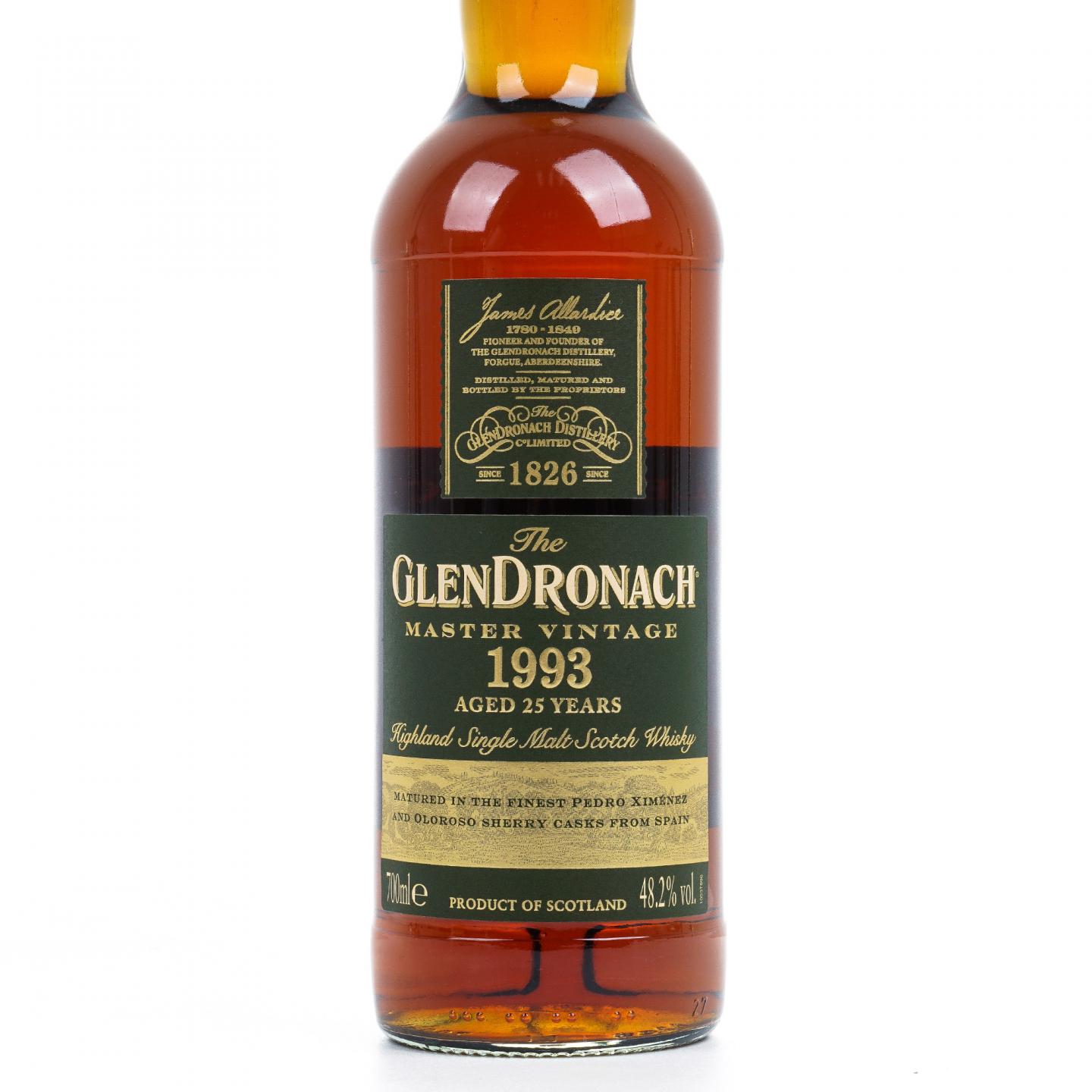 Glendronach 格兰多纳 25年 1993 大师年份 行货