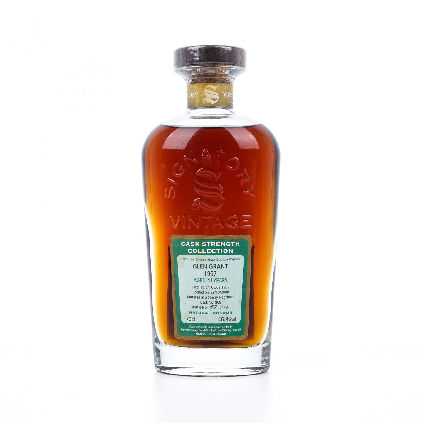 Glen Grant 格兰冠 41年 1967-2008 SV 雪莉单桶#868
