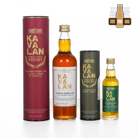 【酒版】Kavalan 噶玛兰 雪莉桶/波本桶 2瓶组 200ml+50ml