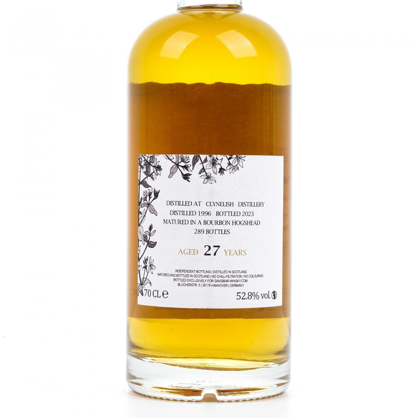 Clynelish 克里尼利基 27年 1996-2023 Sansibar