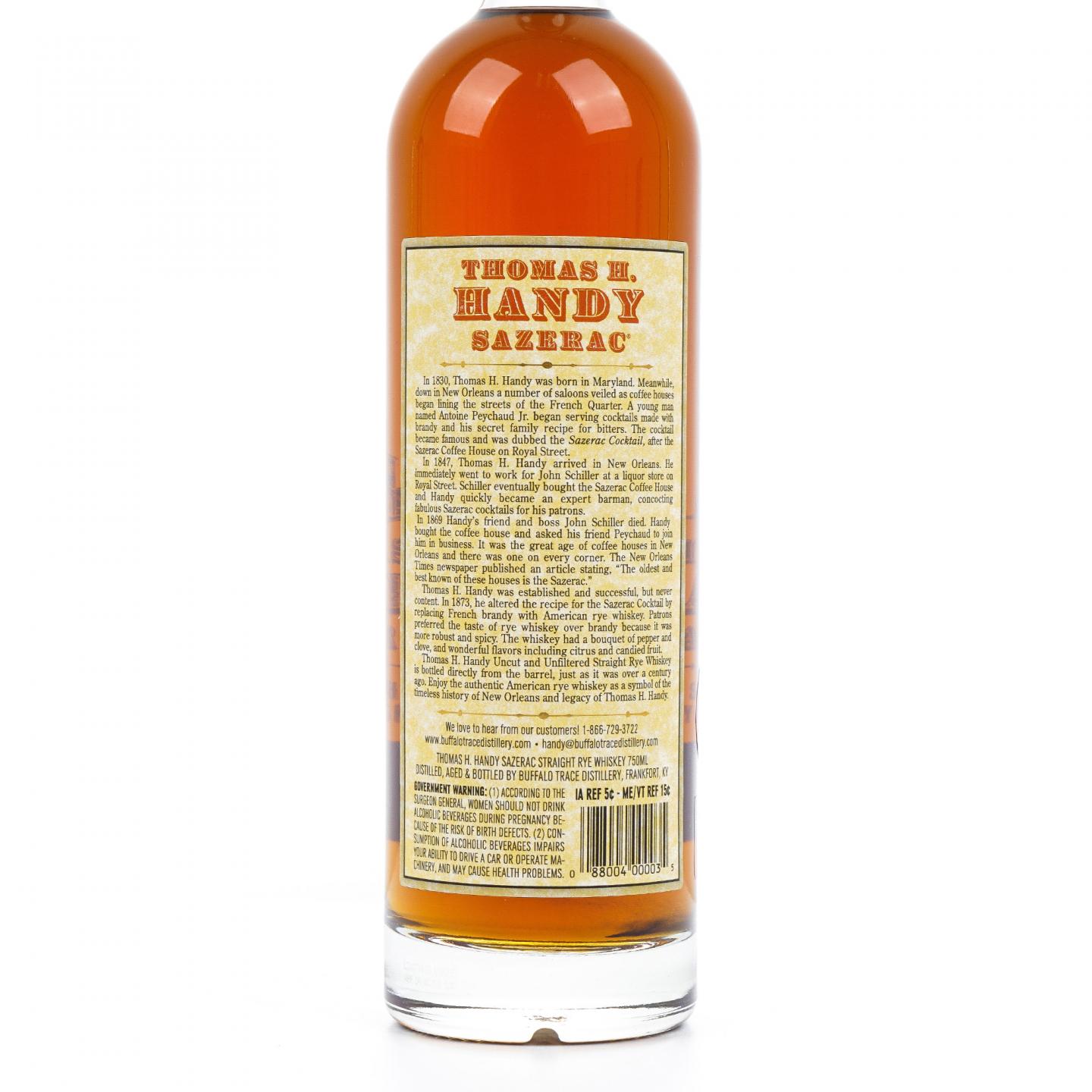 Sazerac 萨泽拉 Thomas H. Handy Rye 黑麦 127.2 Proof 750ml