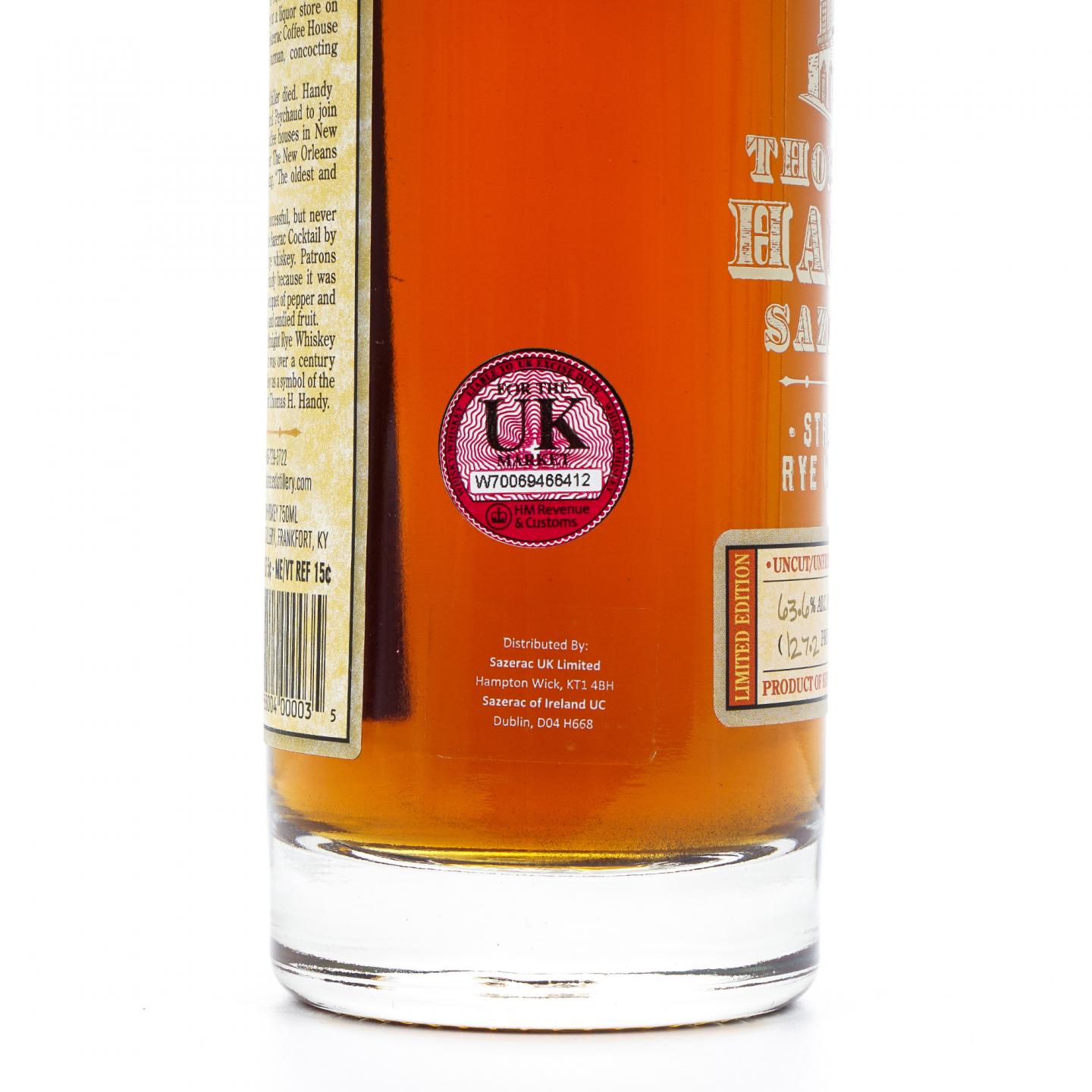 Sazerac 萨泽拉 Thomas H. Handy Rye 黑麦 127.2 Proof 750ml