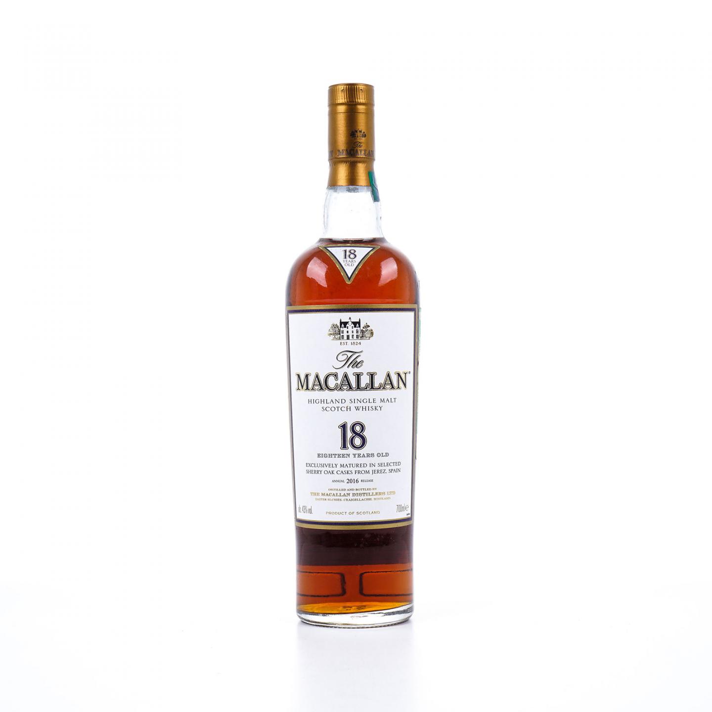 Macallan 麦卡伦 18年 2016 雪莉桶