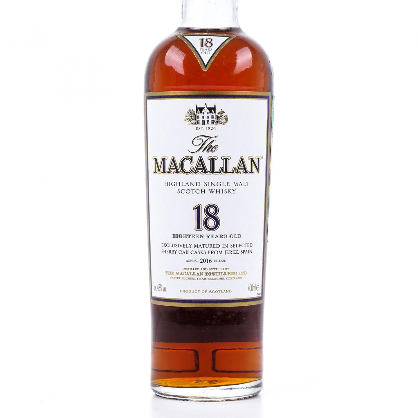 Macallan 麦卡伦 18年 2016 雪莉桶