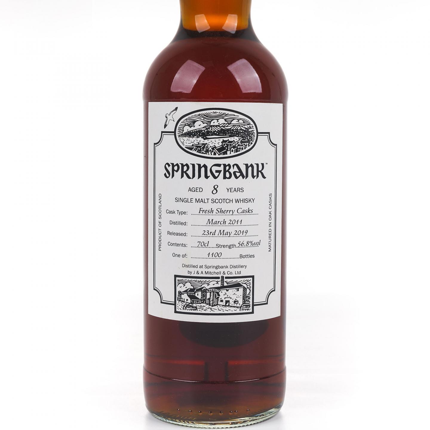 Springbank 云顶 8年 2011-2019 雪莉桶