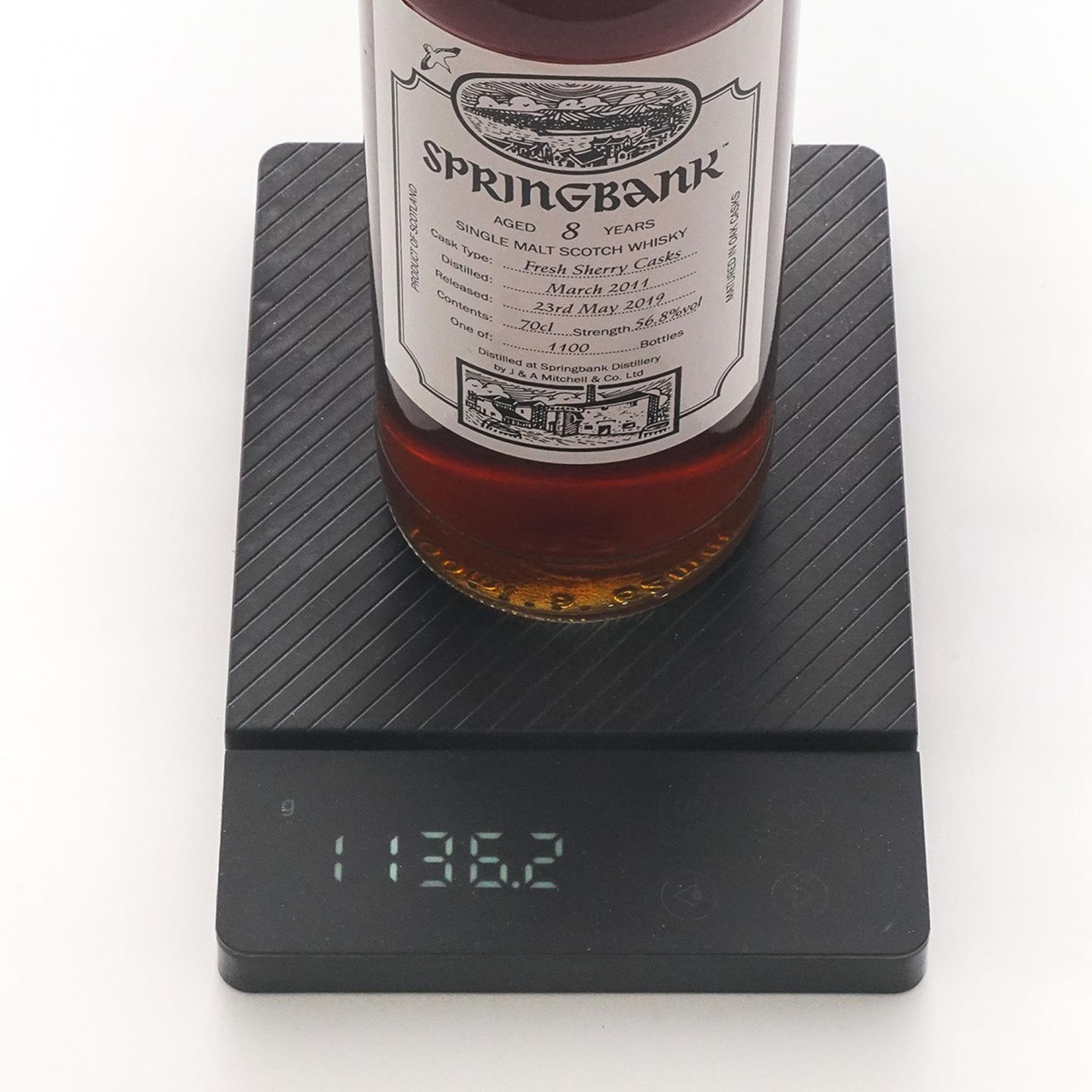 Springbank 云顶 8年 2011-2019 雪莉桶