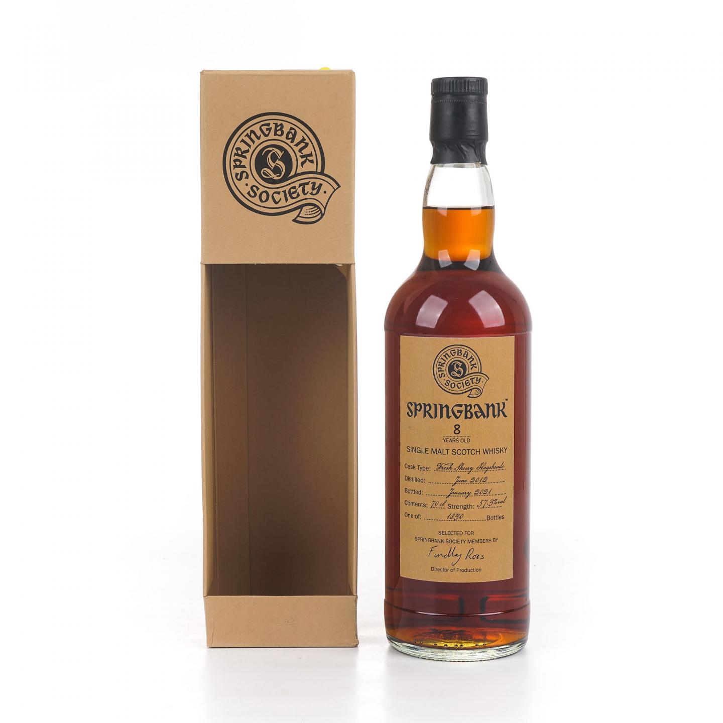 Springbank 云顶 8年 2012-2021 雪莉桶 云顶协会