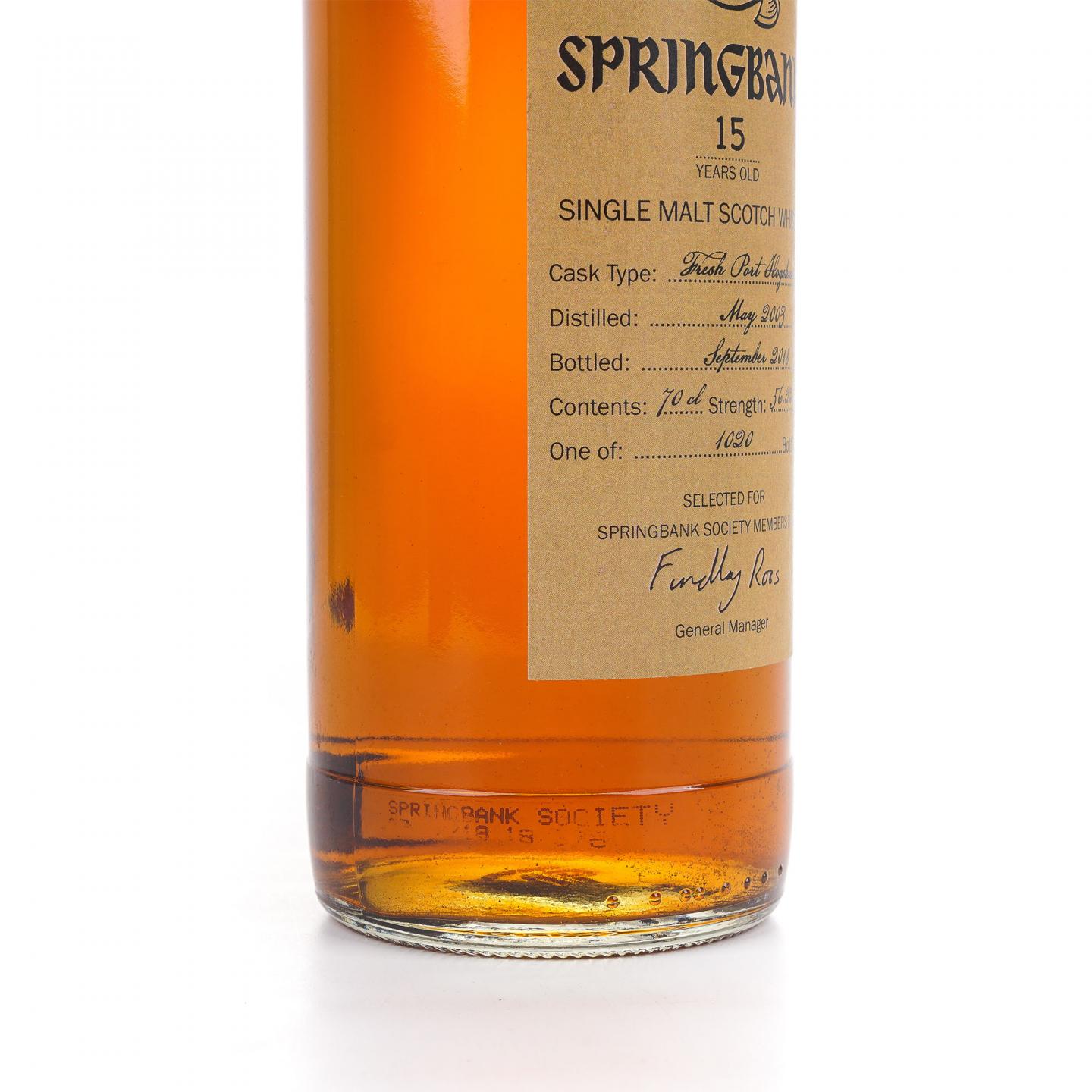 Springbank 云顶 15年 2003-2018 云顶协会