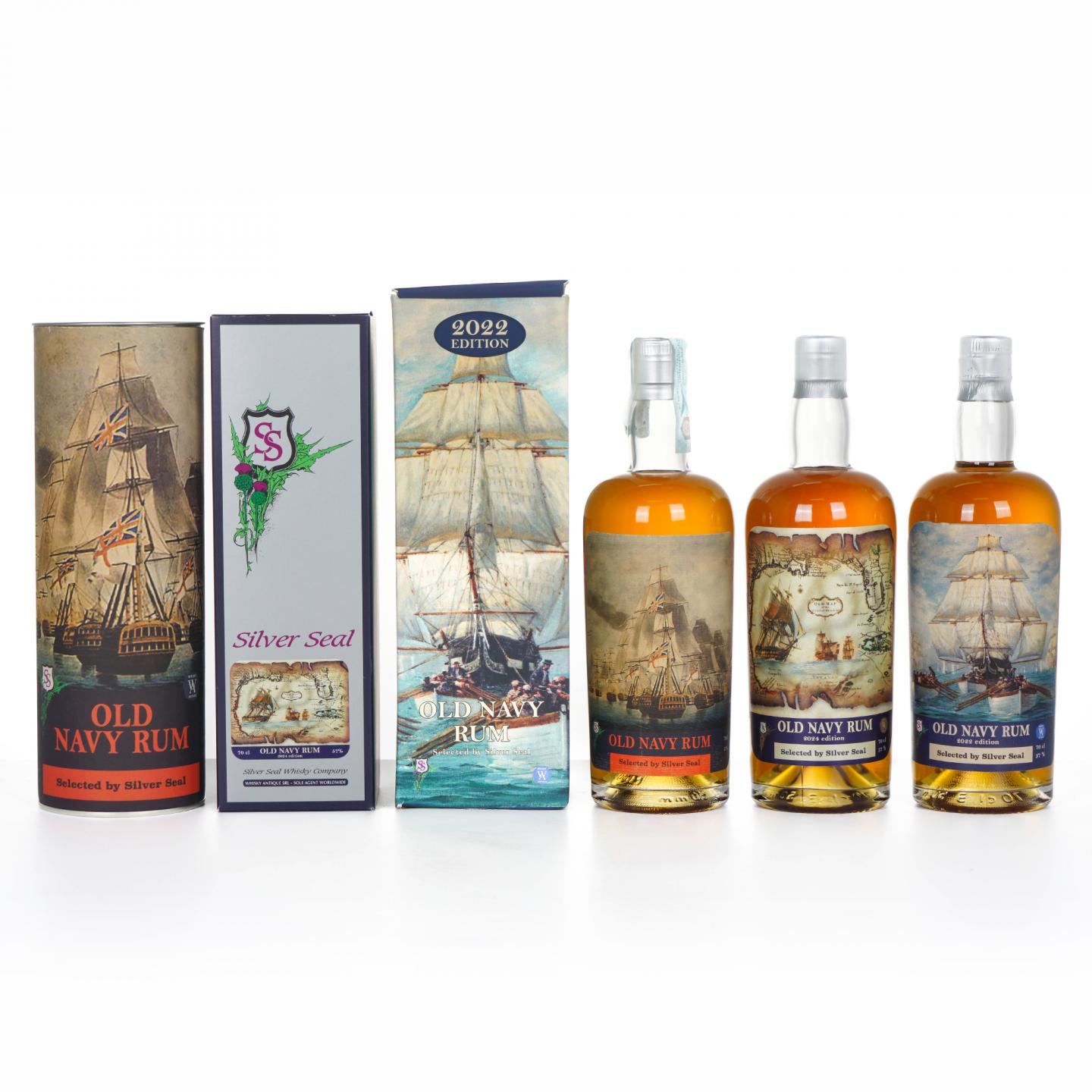 Old Navy Rum 2018/2022/2024 Silver Seal 老海军朗姆酒 3瓶组