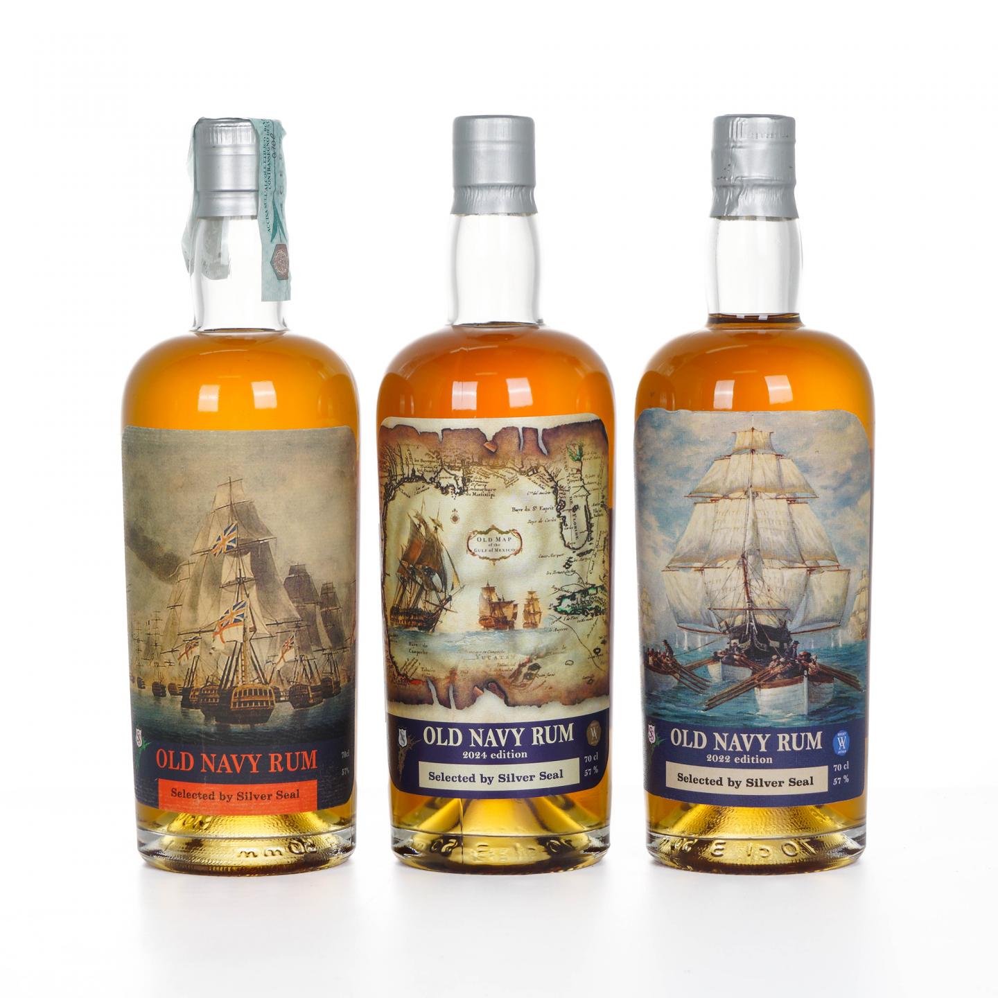 Old Navy Rum 2018/2022/2024 Silver Seal 老海军朗姆酒 3瓶组