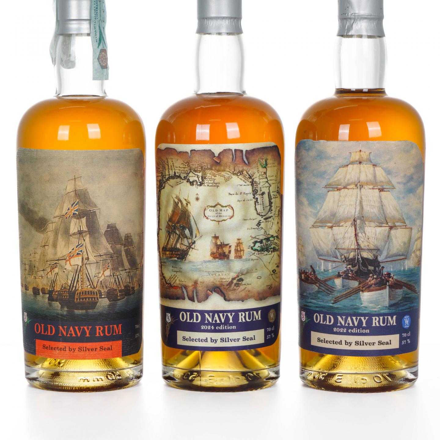 Old Navy Rum 2018/2022/2024 Silver Seal 老海军朗姆酒 3瓶组
