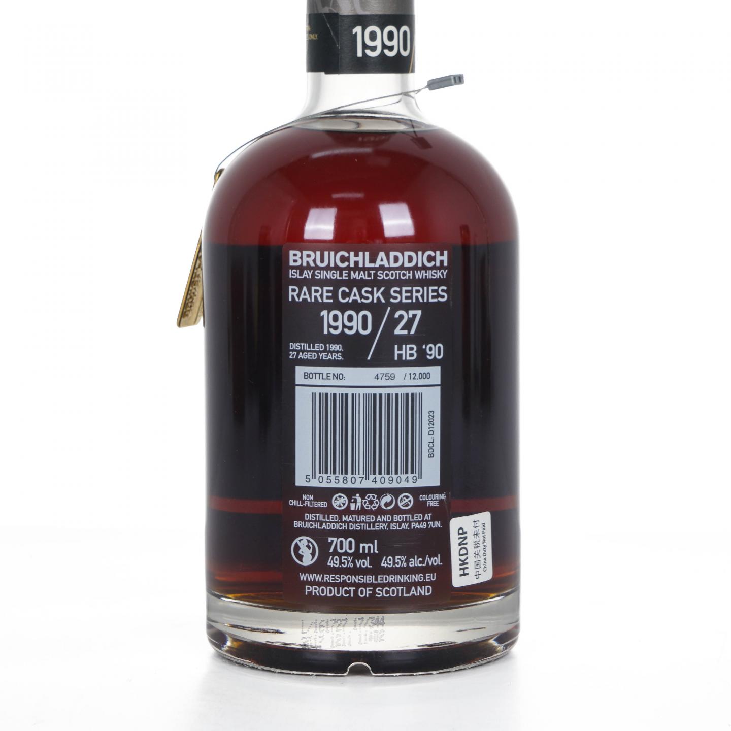Bruichladdich 布赫拉迪 27年 1990-2017 Rare Cask