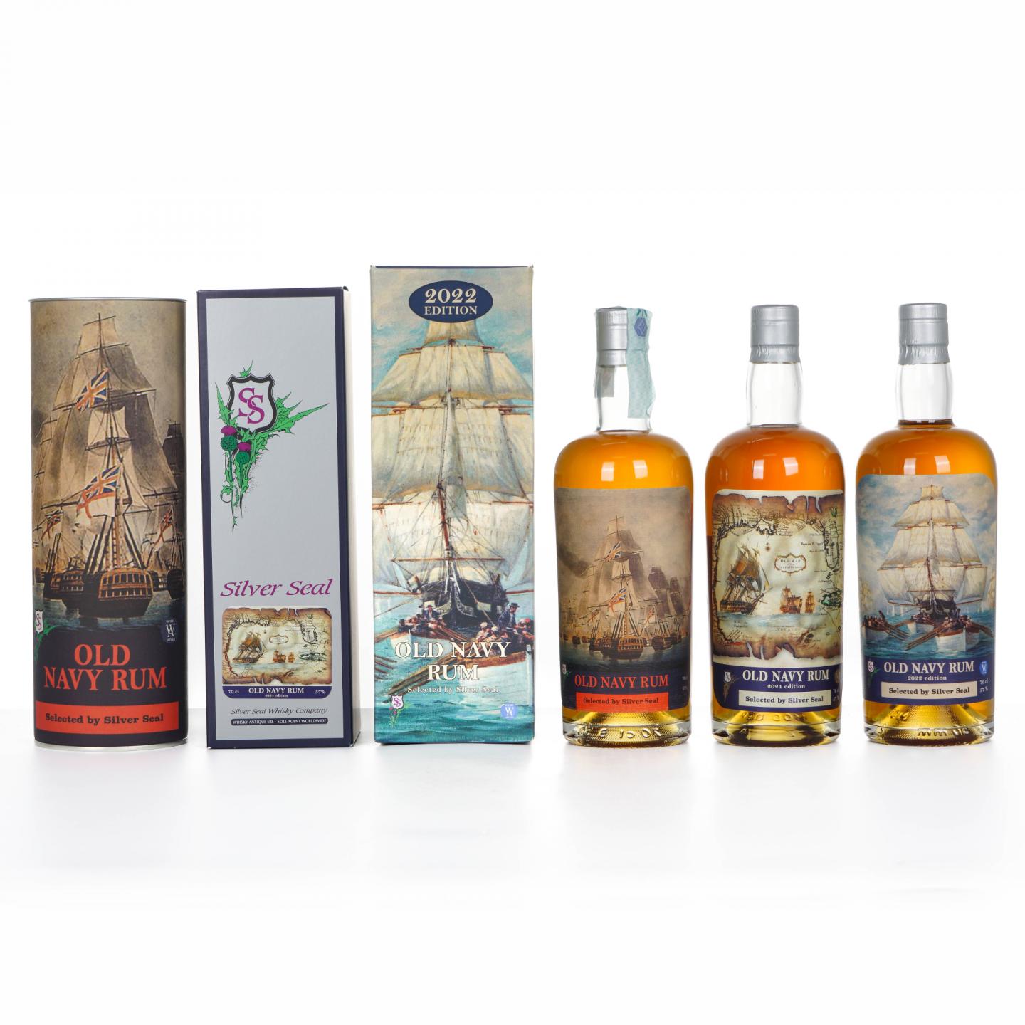 Old Navy Rum 2018/2022/2024 Silver Seal 老海军朗姆酒 3支组