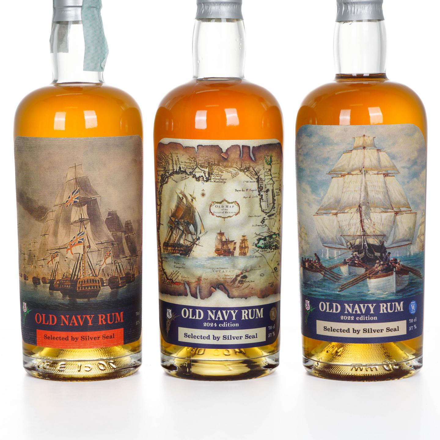 Old Navy Rum 2018/2022/2024 Silver Seal 老海军朗姆酒 3支组