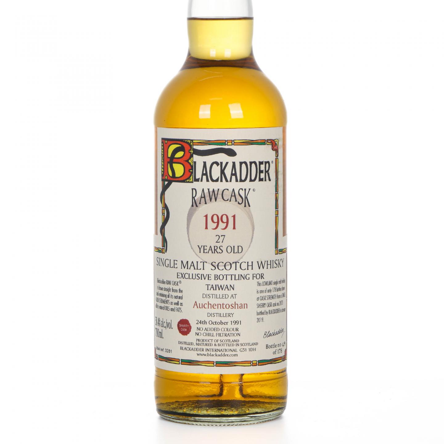 Auchentoshan 欧肯特轩 27年 1991-2019 黑蛇 雪莉单桶