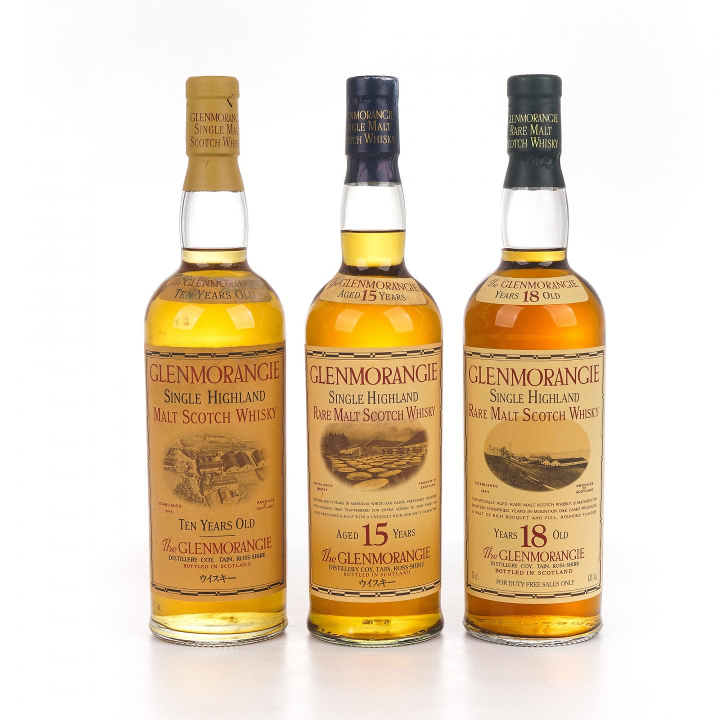 Glenmorangie 格兰杰 10/15/18年 3瓶组