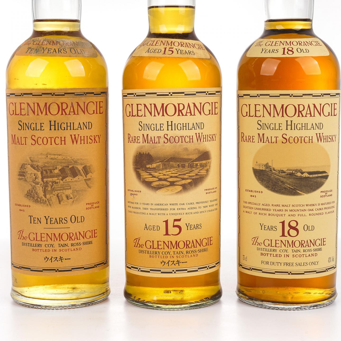 Glenmorangie 格兰杰 10/15/18年 3瓶组