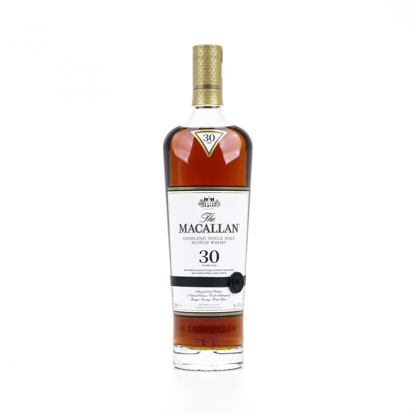 【附X光图】Macallan 麦卡伦 30年 2023 雪莉桶 黑腰带 木盒