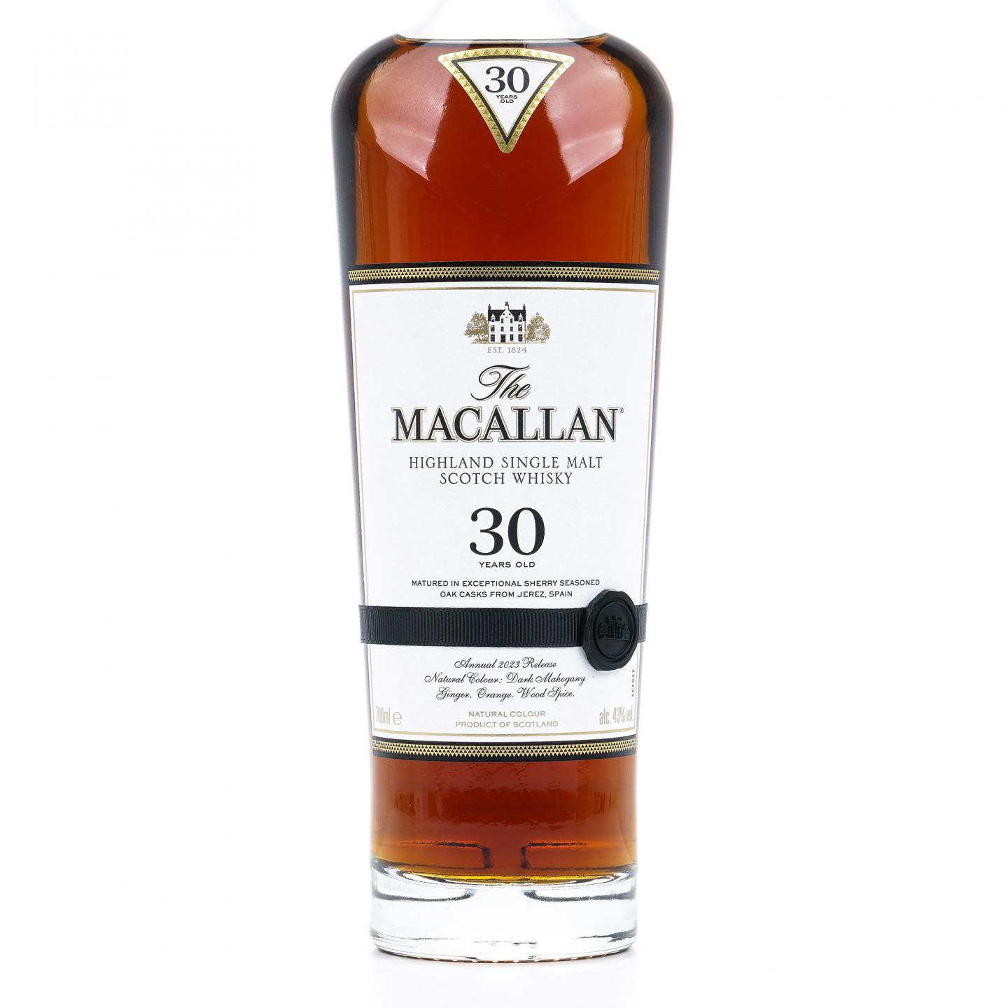 【附X光图】Macallan 麦卡伦 30年 2023 雪莉桶 黑腰带 木盒