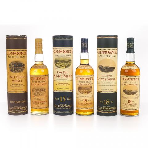 Glenmorangie 格兰杰 10/15/18年 3瓶组