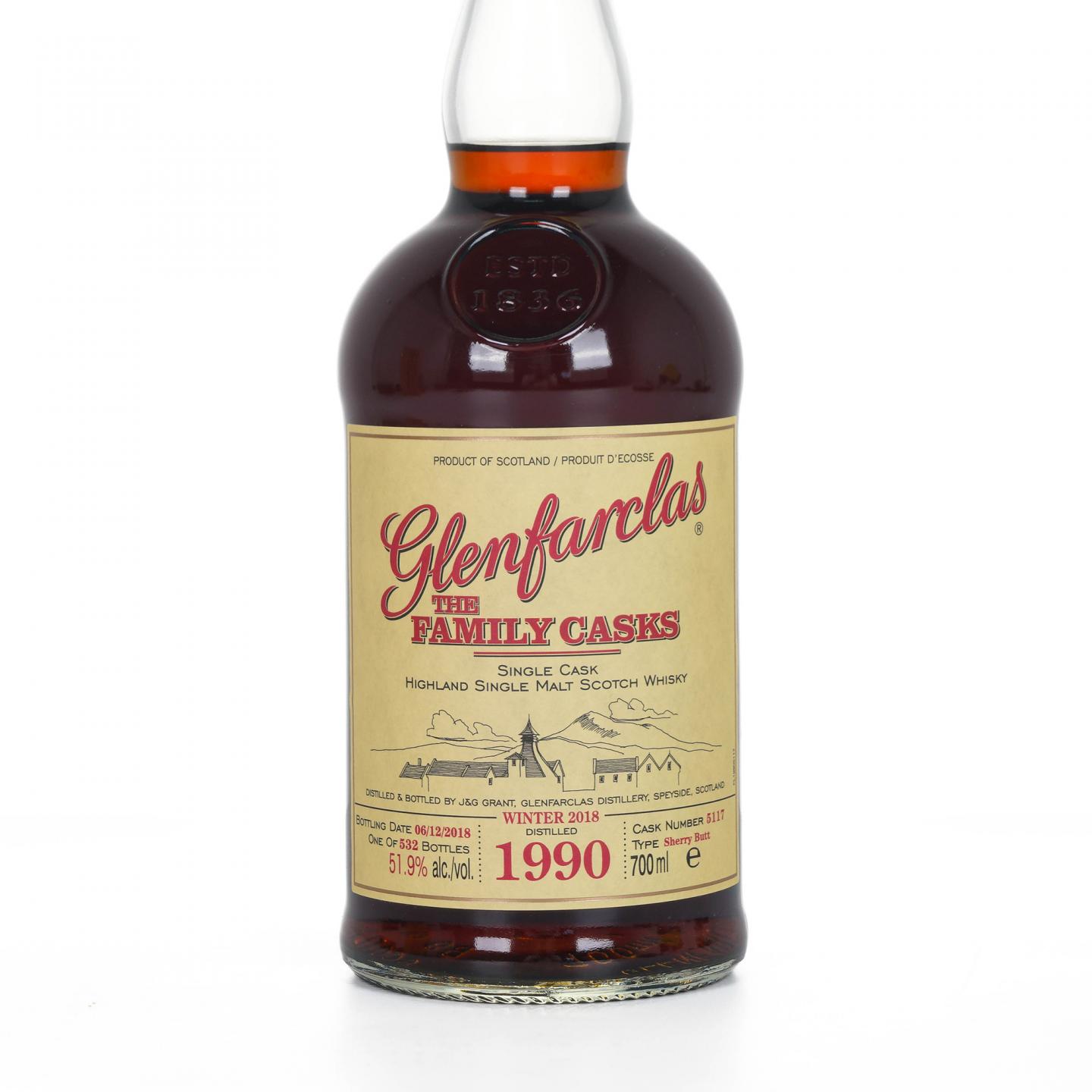 Glenfarclas 格兰花格 1990-2018 家族桶#5117