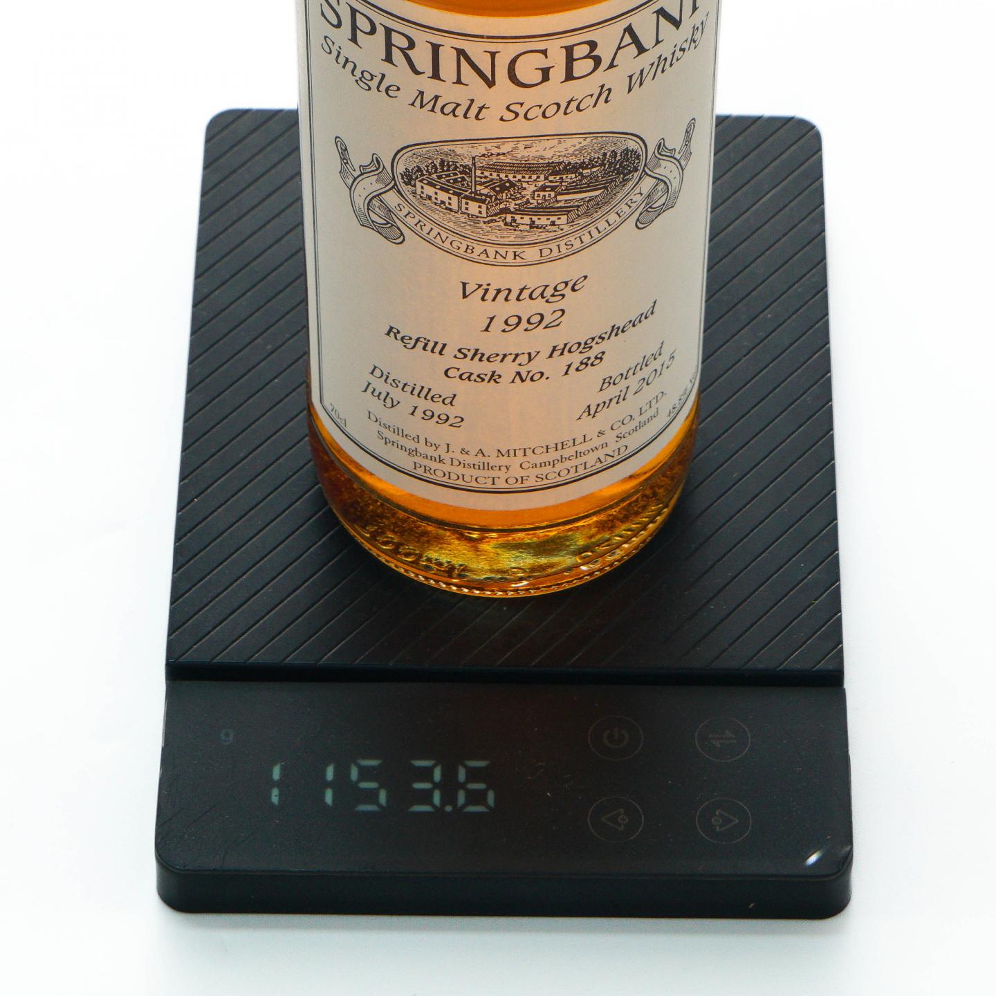 Springbank 云顶 1992-2015 私人桶