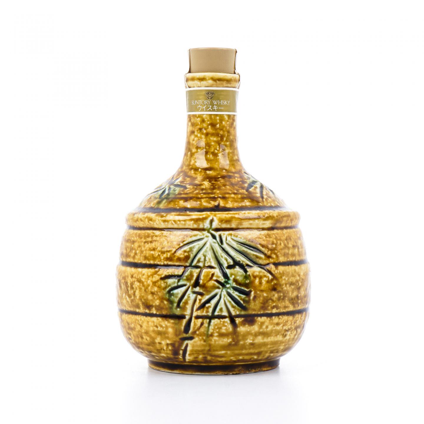 山崎 金花标 黄濑户竹文德利瓶 600ml