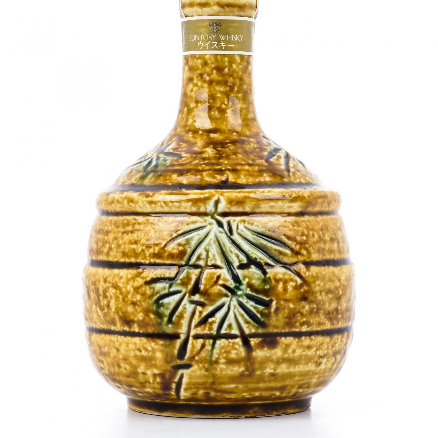 山崎 金花标 黄濑户竹文德利瓶 600ml