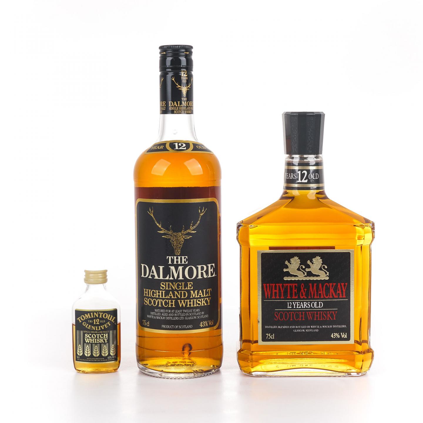 达尔摩/Whyte & Mackay 调和/托明多 12年 3瓶组 750ml*2/50ml
