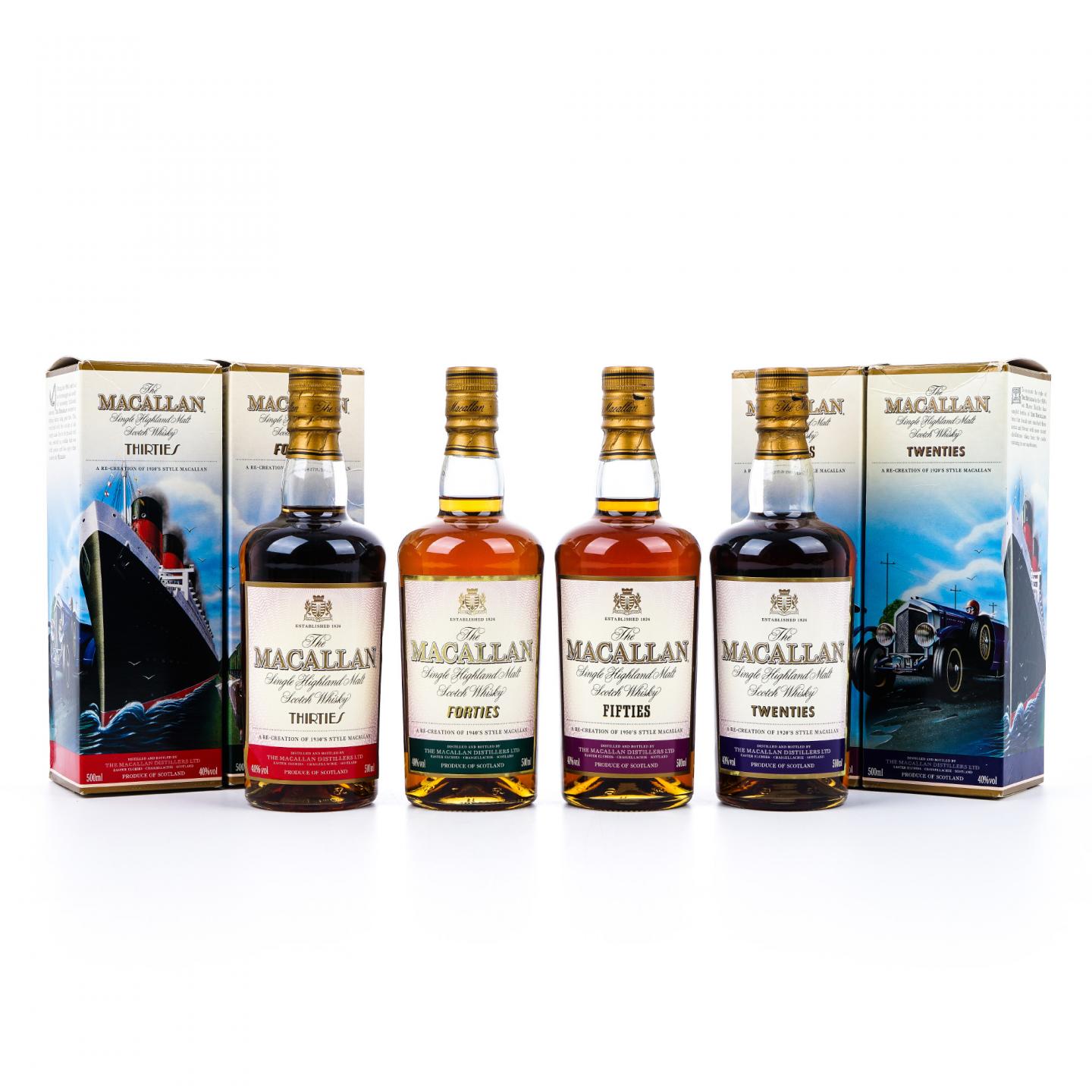 Macallan 麦卡伦 旅行系列 第一版 500ml 4支组