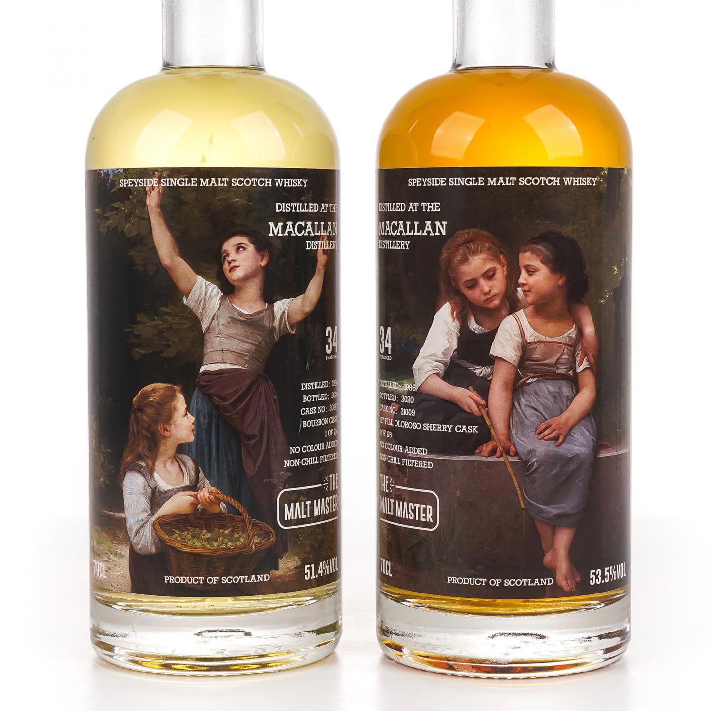 Macallan 麦卡伦 34年 1986-2020 The Malt Master 2瓶组