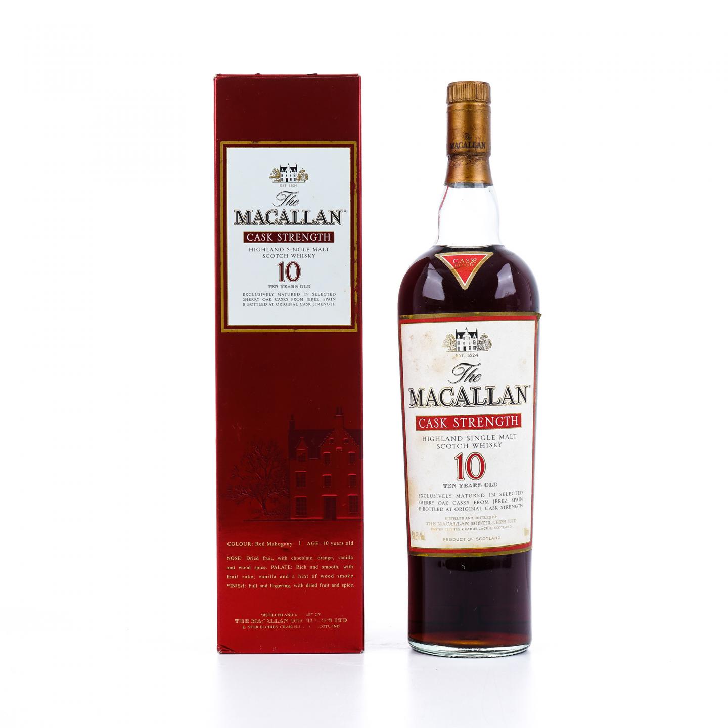 Macallan 麦卡伦 10年 雪莉桶 桶强 1L 58.6%vol.