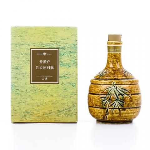 山崎 金花标 黄濑户竹文德利瓶 600ml