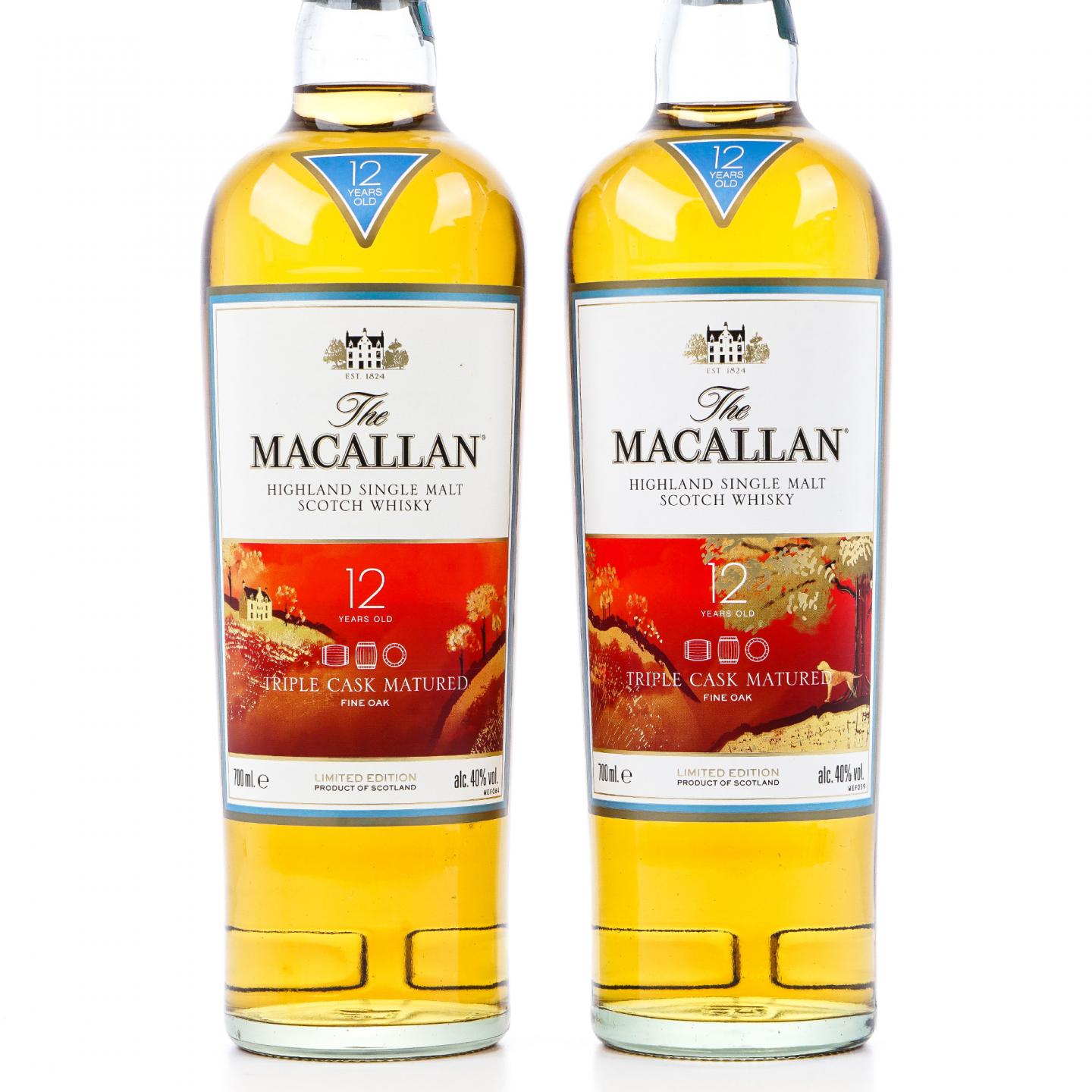 Macallan 麦卡伦 12年 Triple Cask 2018 生肖狗年 2瓶组