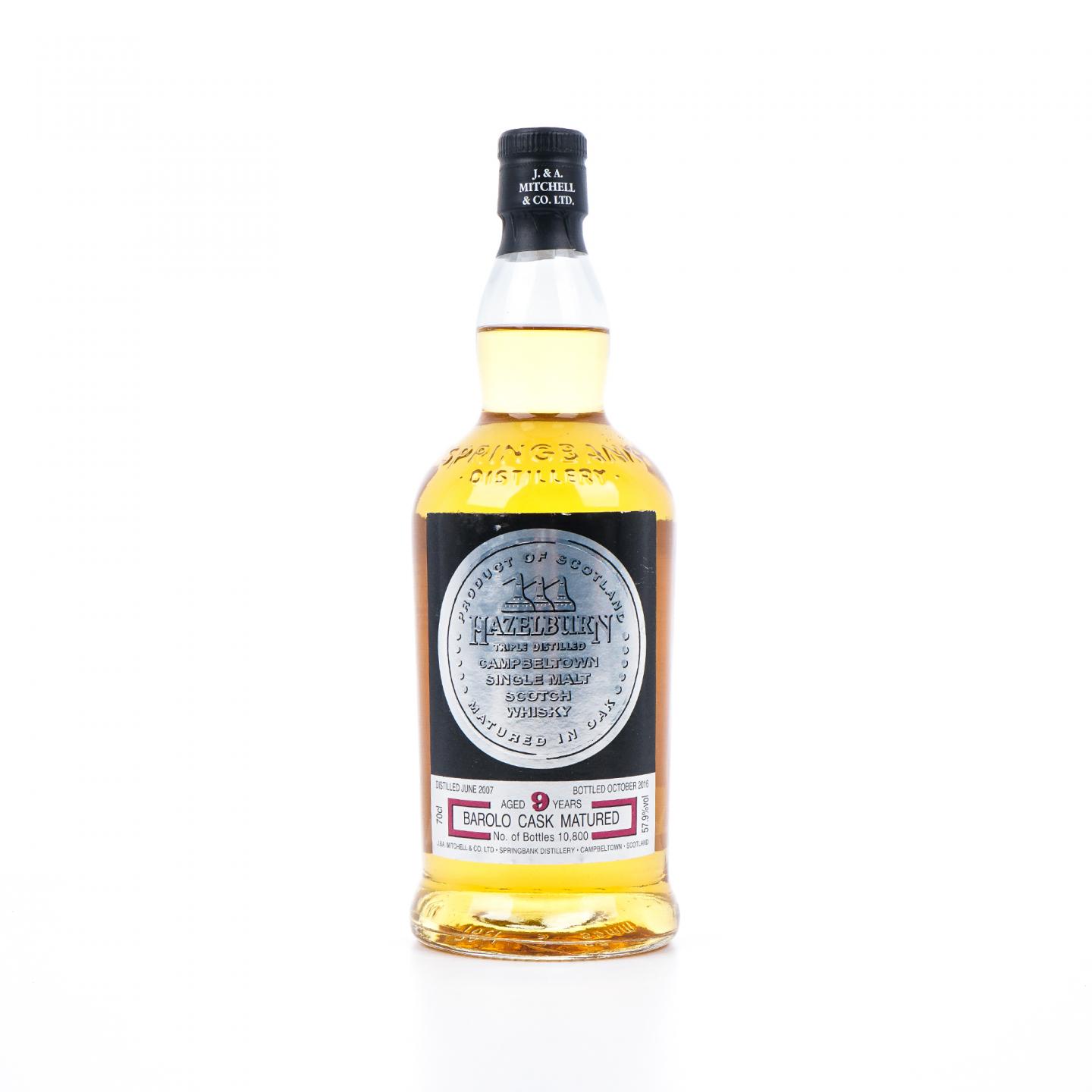 Hazelburn 哈索本 9年 2007-2016 Barolo葡萄酒桶