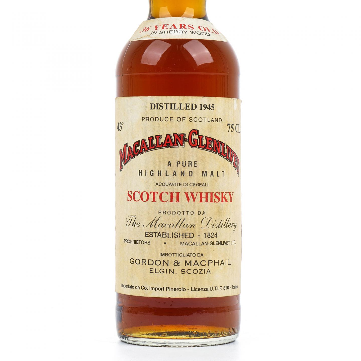 Macallan 麦卡伦 36年 1945 雪莉桶 GM 750ml