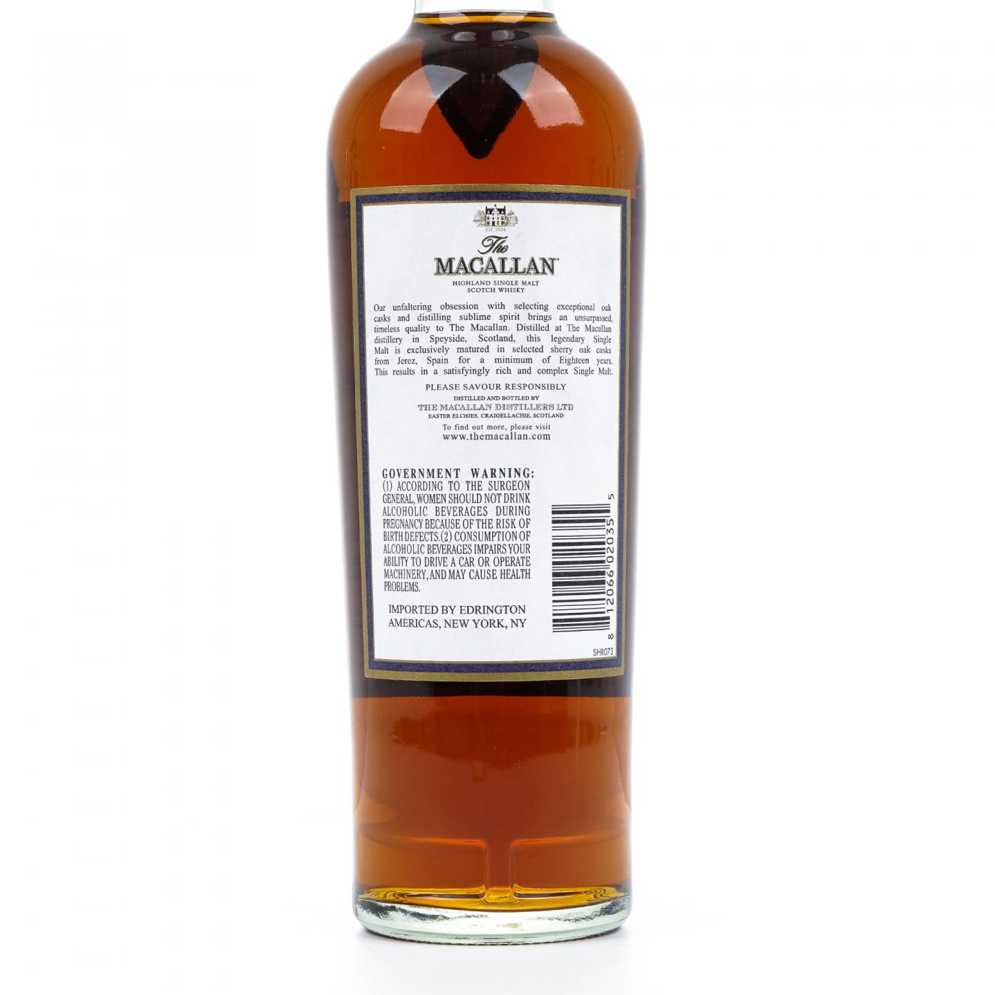 Macallan 麦卡伦 18年 2017 雪莉桶 750ml